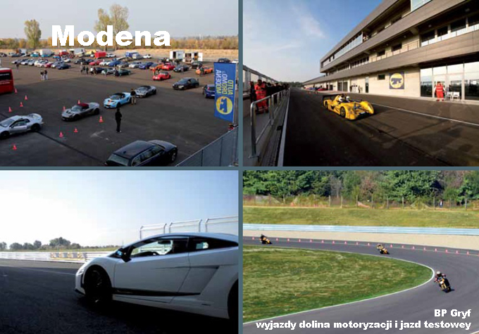Modena Autodromo, Tor wyścigów,wyjazdy