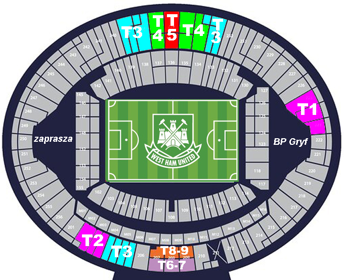 West Ham United plan miejsc wyjazdy | BP Gryf