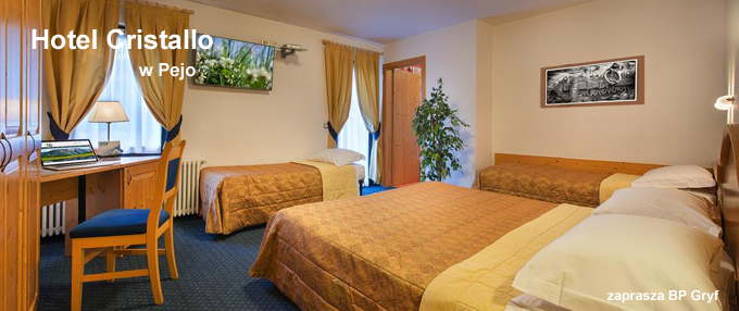 Hotel Cristallo w Pejo dla narciarzy BP Gryf wyjazdy na narty BP Gryf