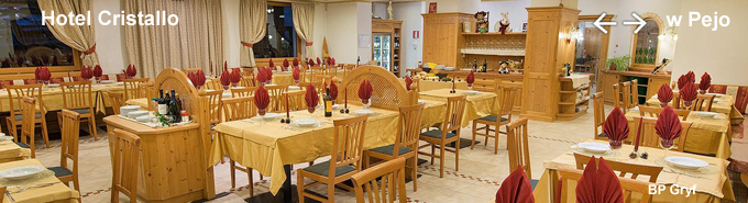 Hotel Cristallo w Pejo oferty BP Gryf wyjazdy na narty BP Gryf dobra oferta